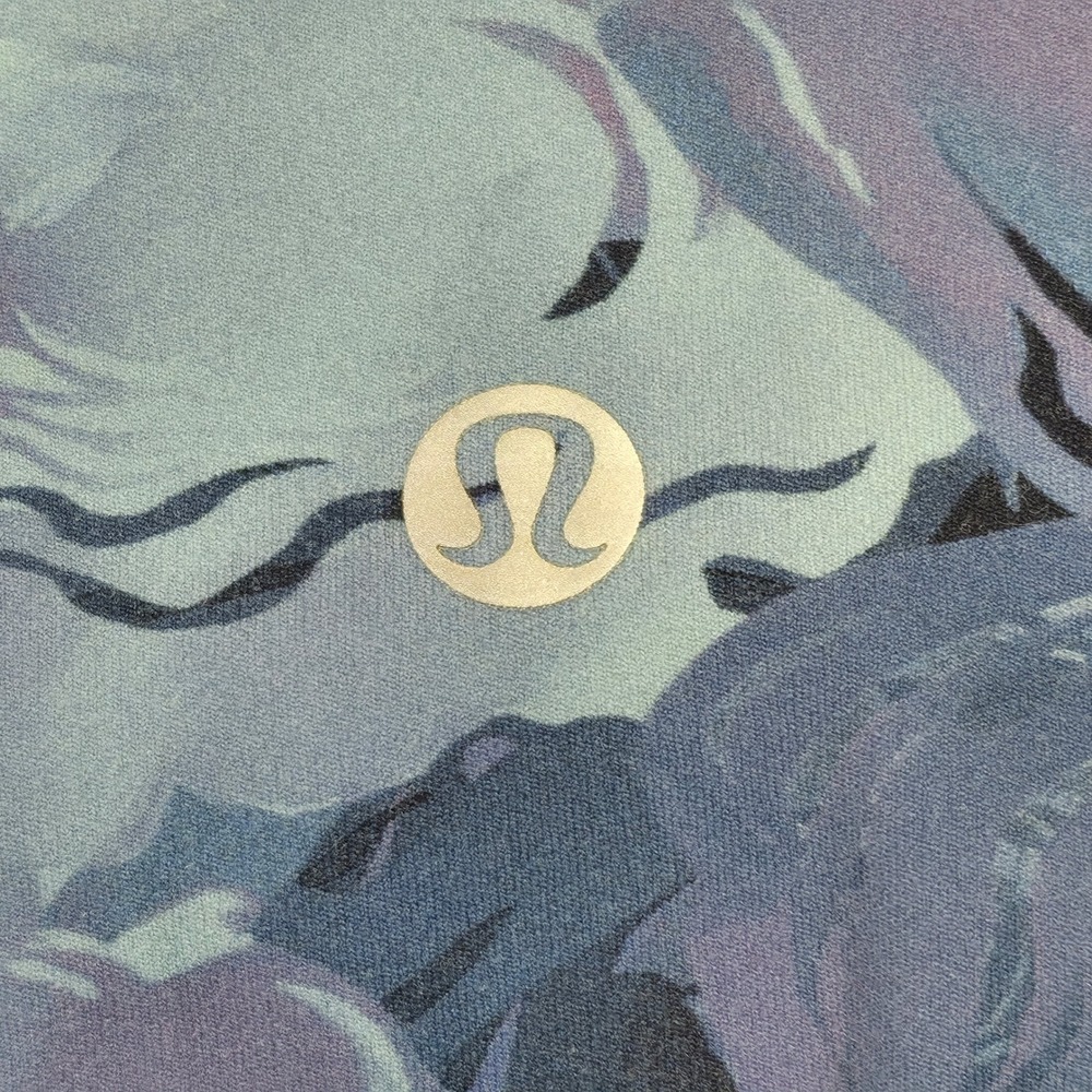 Lululemon Align High Rise Crop Leggings Abstract Swirl Print Blue Purple Size - Picture 6 of 8